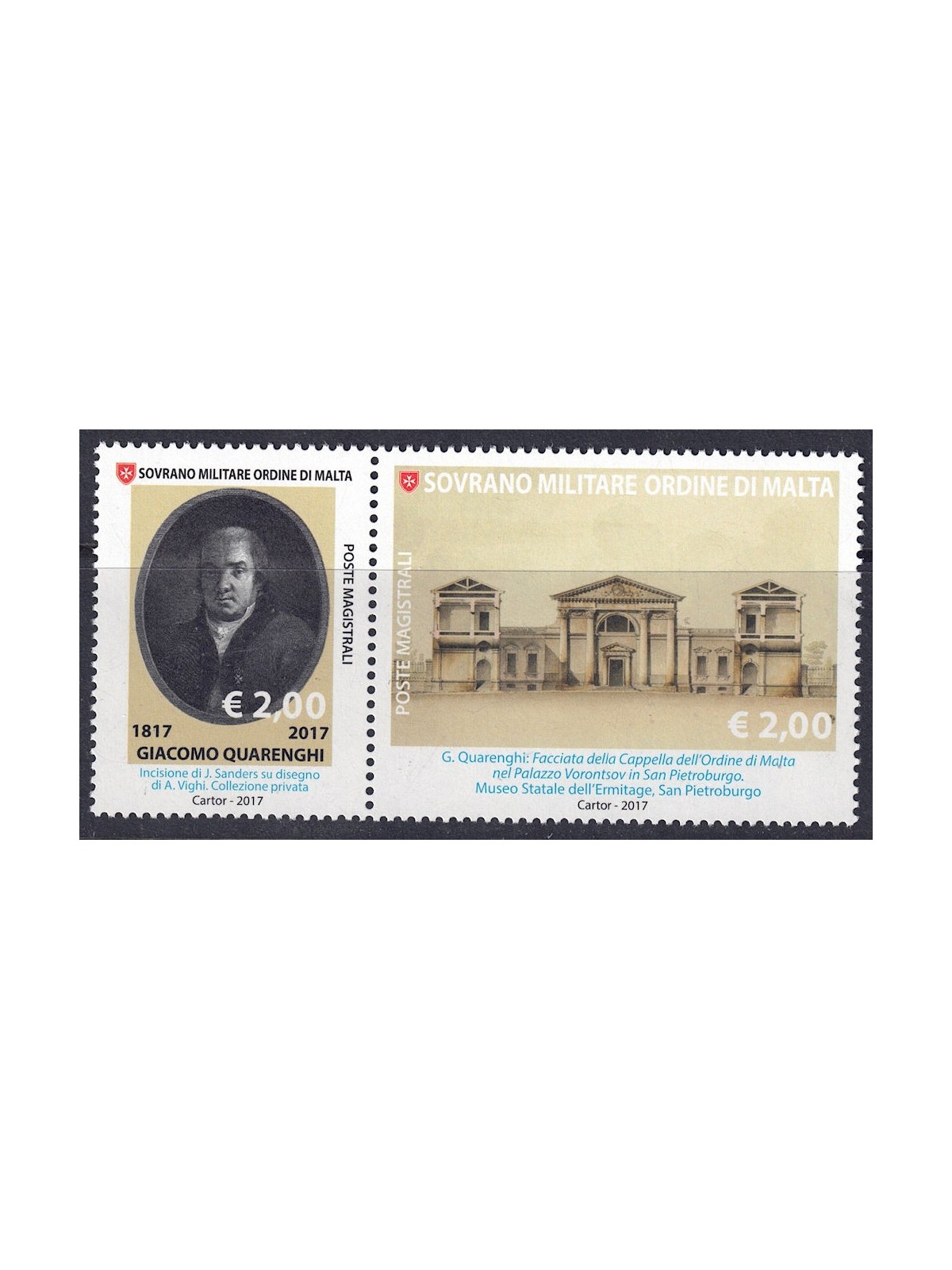SMOM 2017 Giacomo Quarenghi 2v MNH**