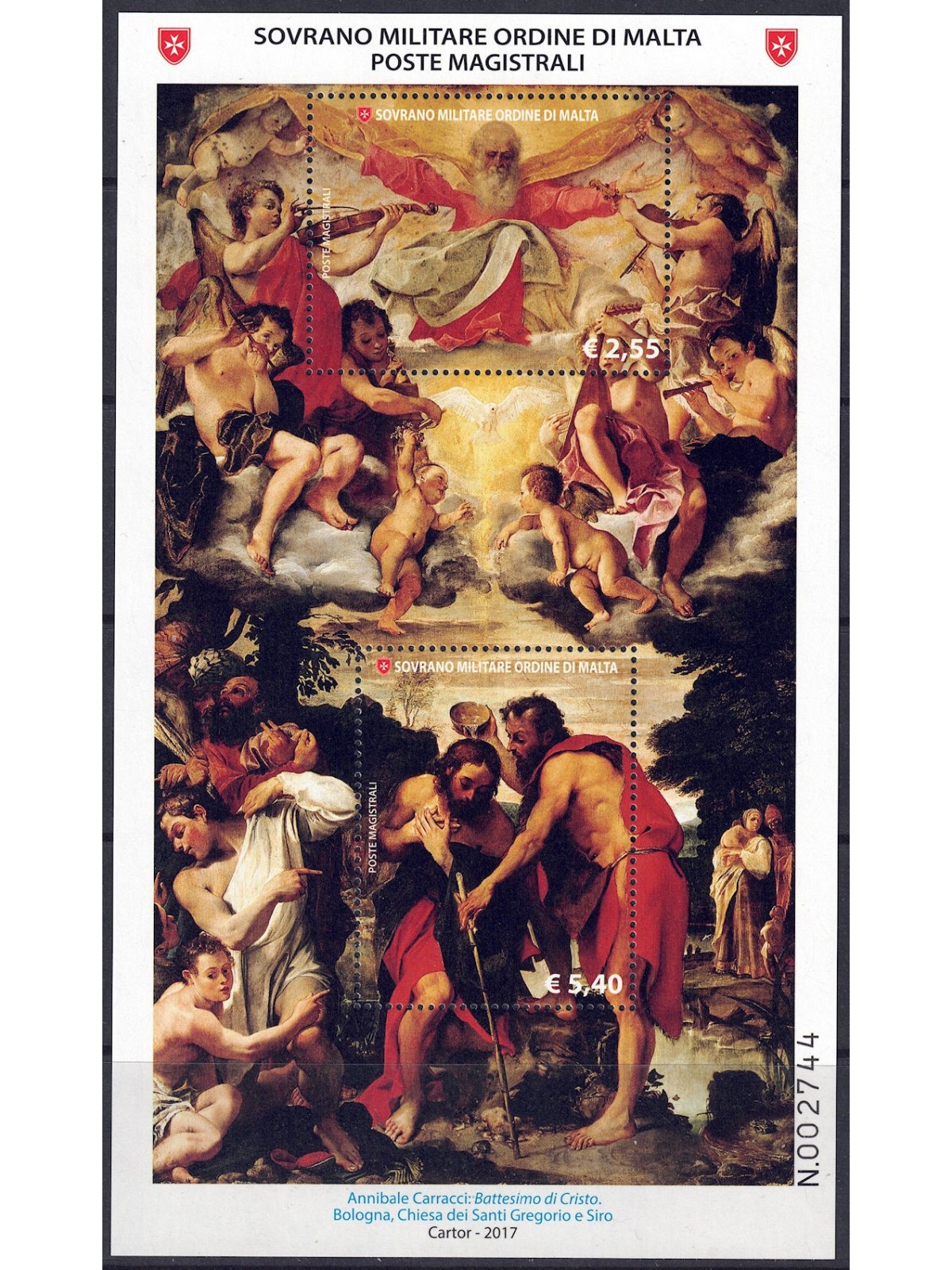 SMOM 2017 St. John the Baptist s/s MNH**
