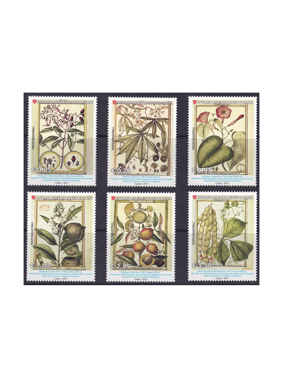 SMOM 2017 Natura e arte 6v MNH**