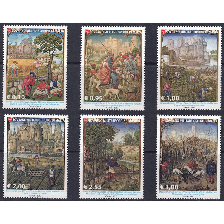 SMOM 2017 L'arte della miniatura (Luglio/Dicembre) 6v MNH**