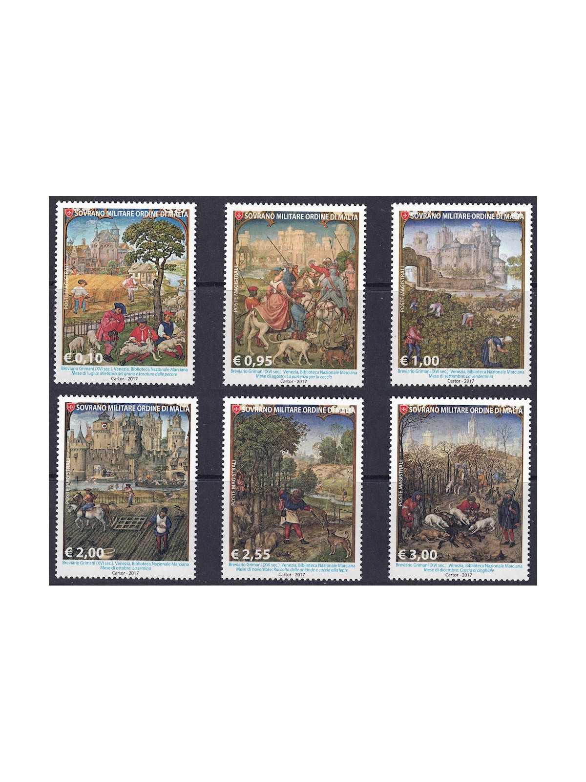 SMOM 2017 L'arte della miniatura (Luglio/Dicembre) 6v MNH**