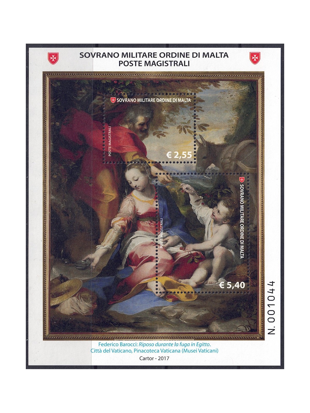 SMOM 2017 Maestri della pittura BF MNH**