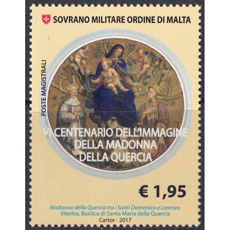 SMOM 2017 Madonna of the Oak MNH**