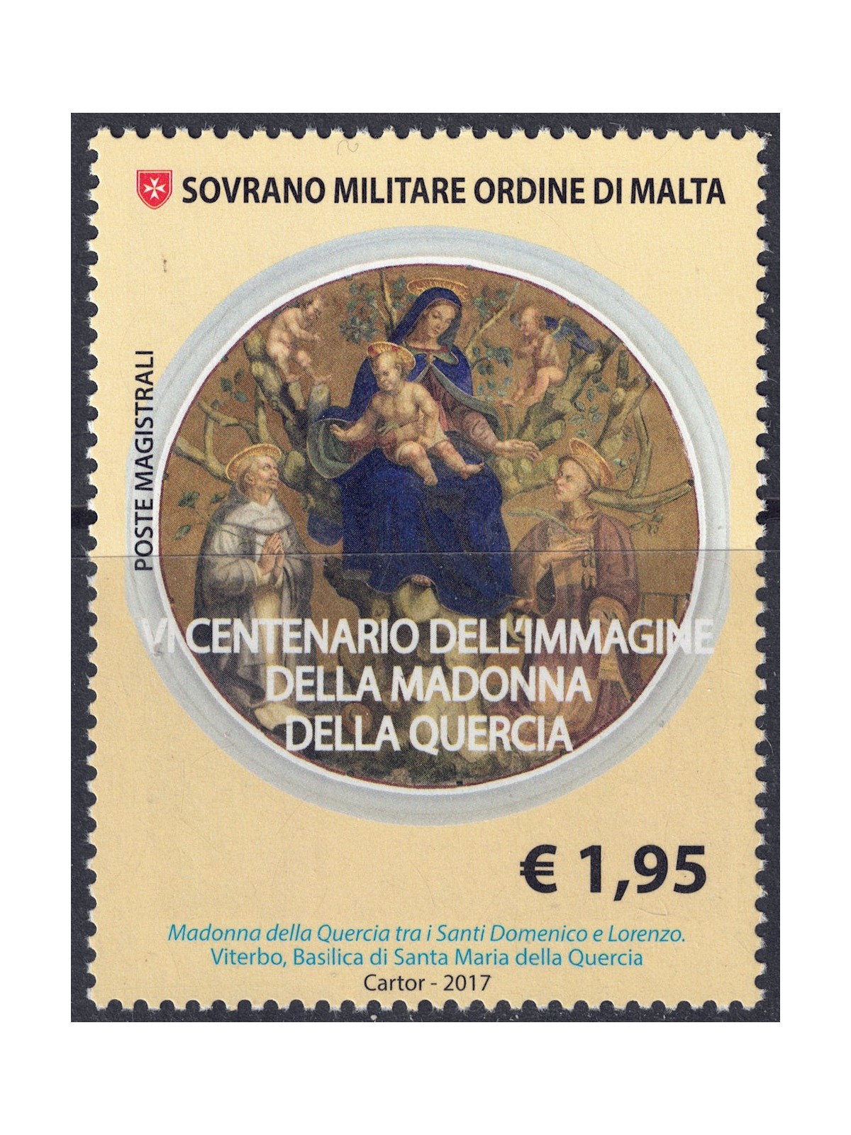SMOM 2017 Madonna of the Oak MNH**