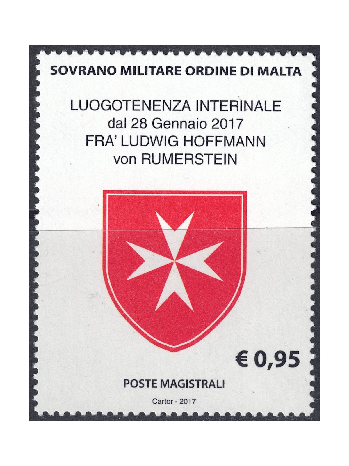 SMOM 2017 Luogotenenza Interinale MNH**