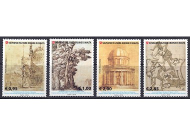 SMOM 2018 Il disegno nell'arte 4v MNH**