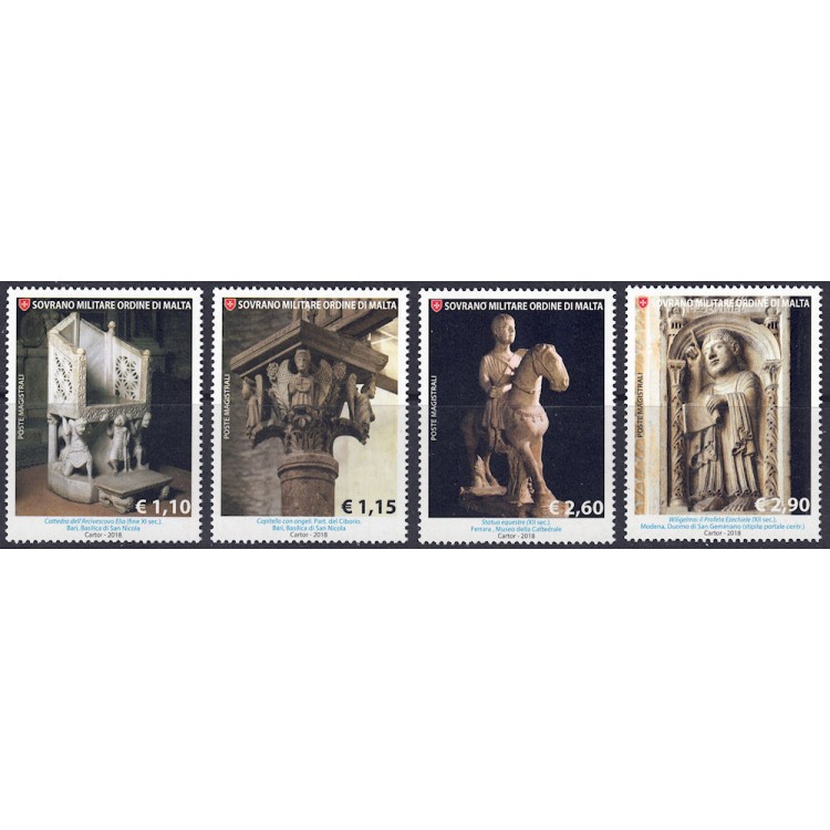 SMOM 2018 La Scultura nell'Arte 4v MNH**