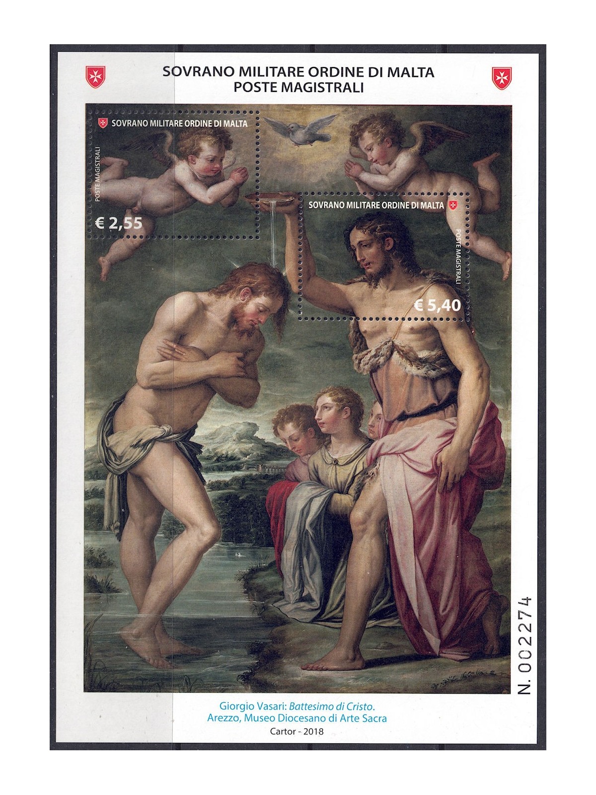 SMOM 2018 St. John the Baptist s/s MNH**