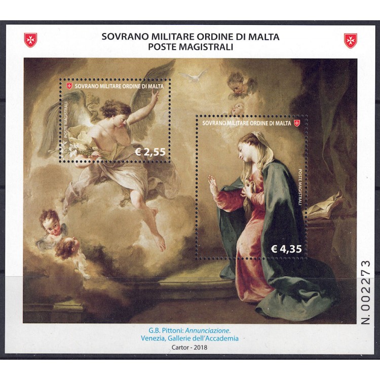 SMOM 2018 Masters of Painting s/s MNH**
