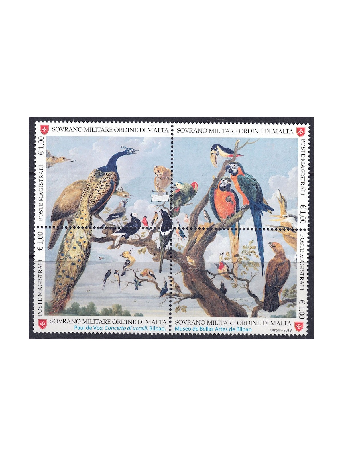 SMOM 2018 Nature and art 4v MNH**