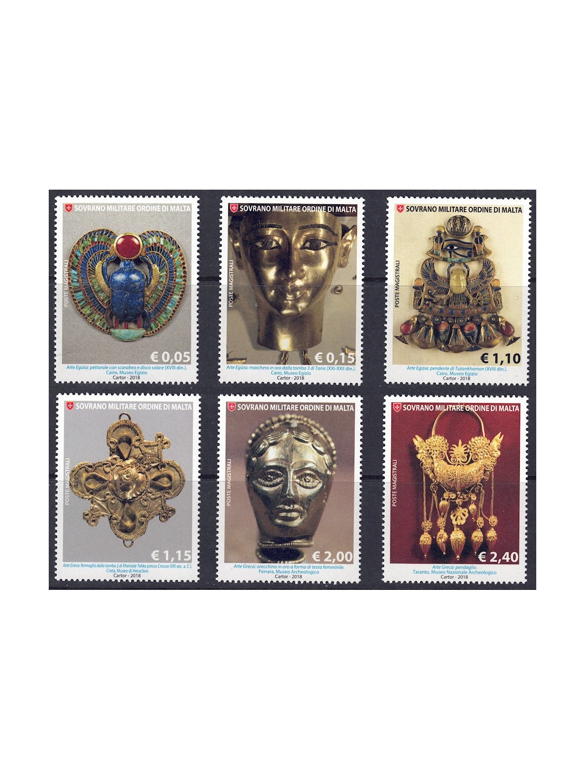 SMOM 2018 History of goldsmithing 6v MNH**