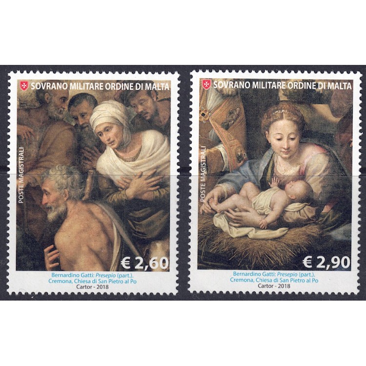 SMOM 2018 Christmas 2v MNH**