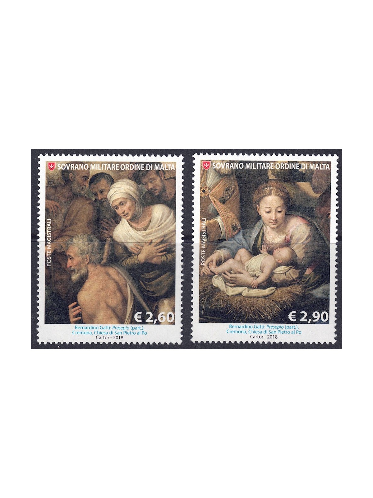 SMOM 2018 Christmas 2v MNH**