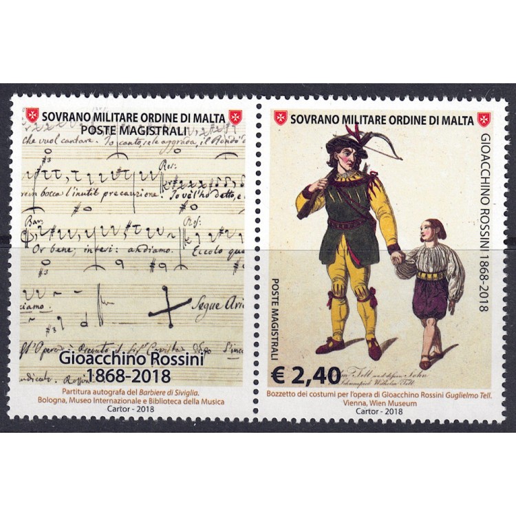 SMOM 2018 Gioacchino Rossini MNH**