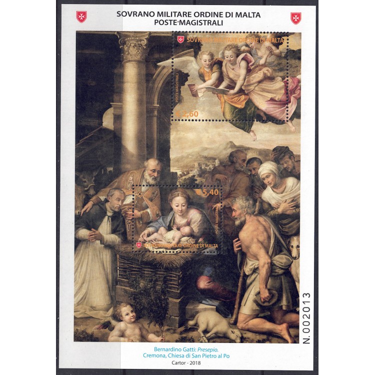 SMOM 2018 Christmas s/s MNH**