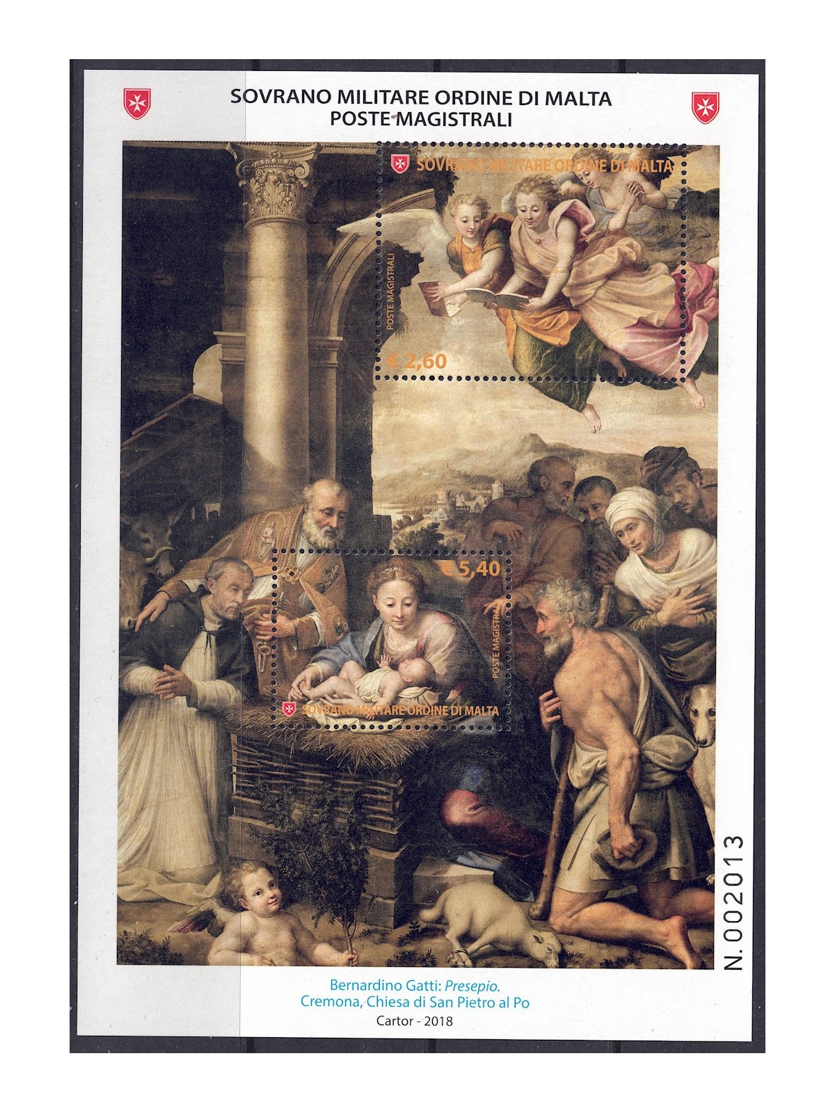 SMOM 2018 Natale BF MNH**