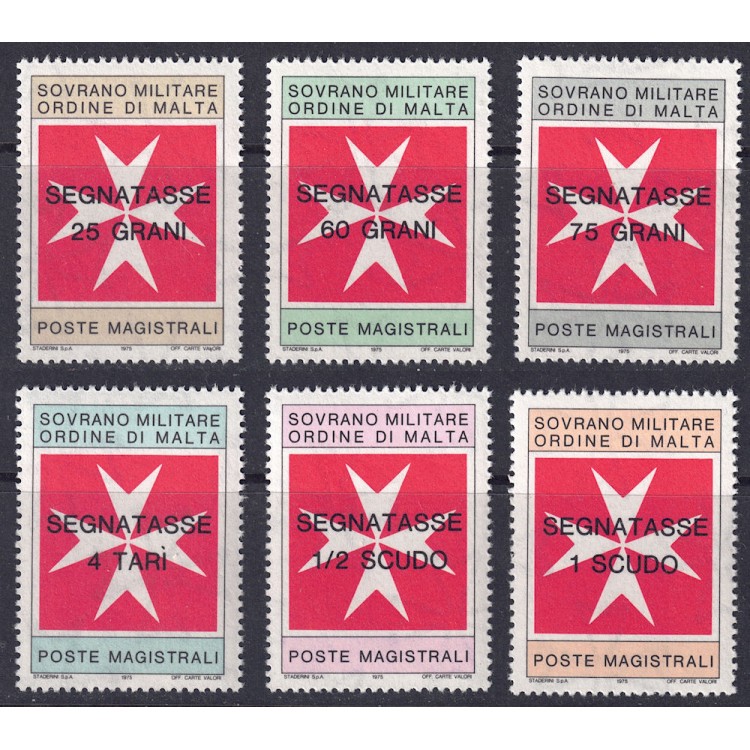 SMOM 1975 Postage Due (Maltese Cross) 6v MNH**