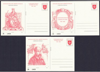 SMOM 2008 Andrea Palladio, 3 new postcards