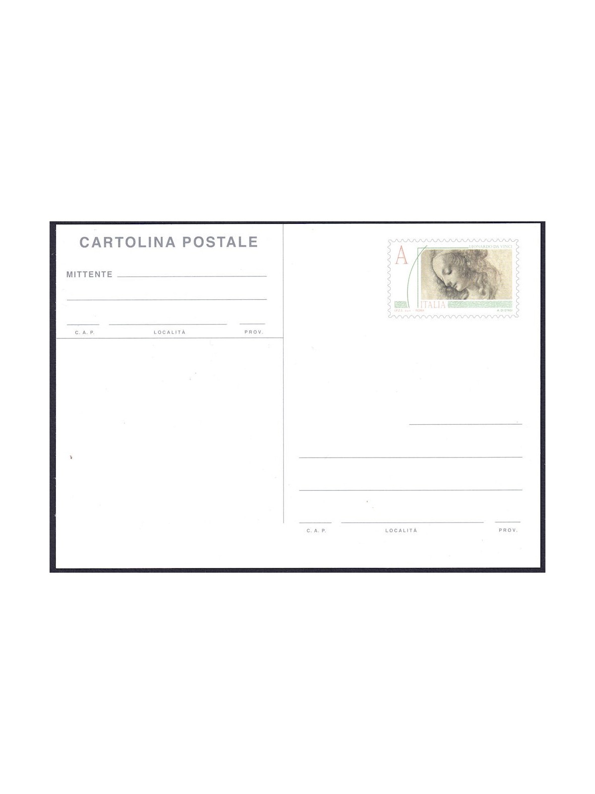 ITALIA 2017 Leonardesca, Cartolina Postale nuova