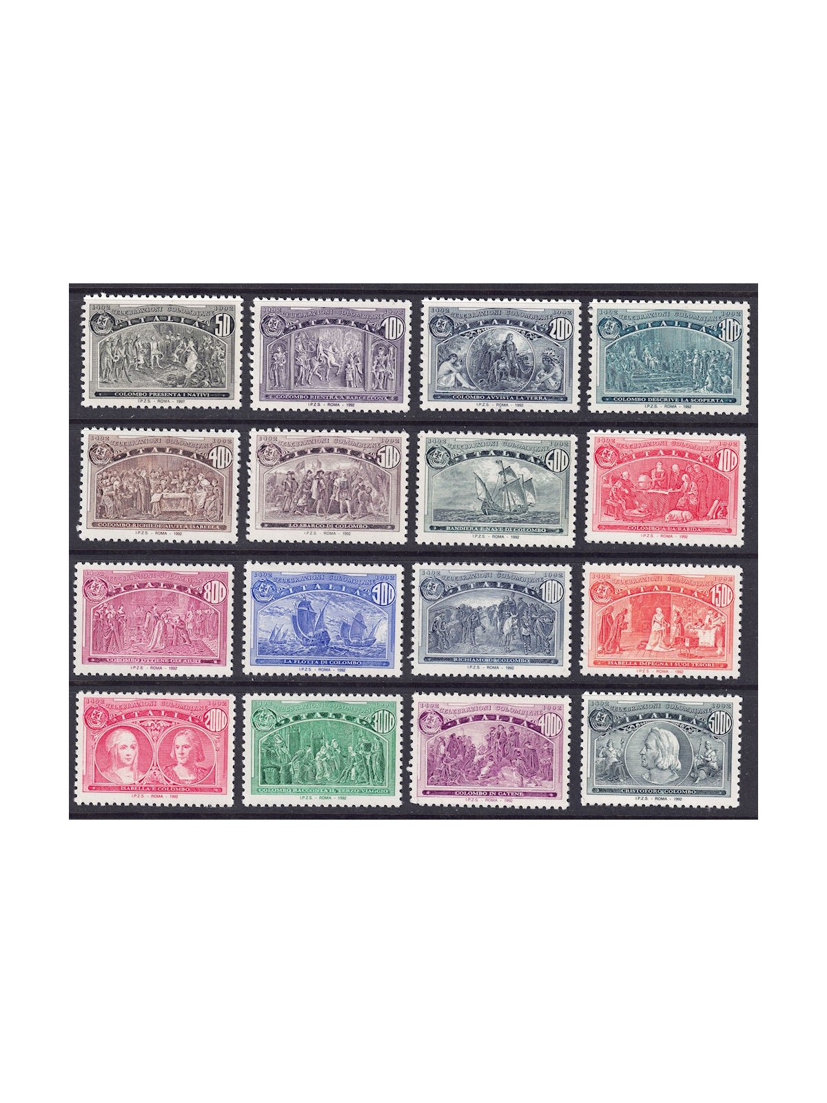 ITALIA 1992 I viaggi di Colombo 16v MNH**