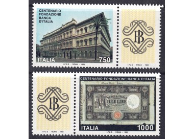 ITALIA 1993 Banca d'Italia 2v MNH**