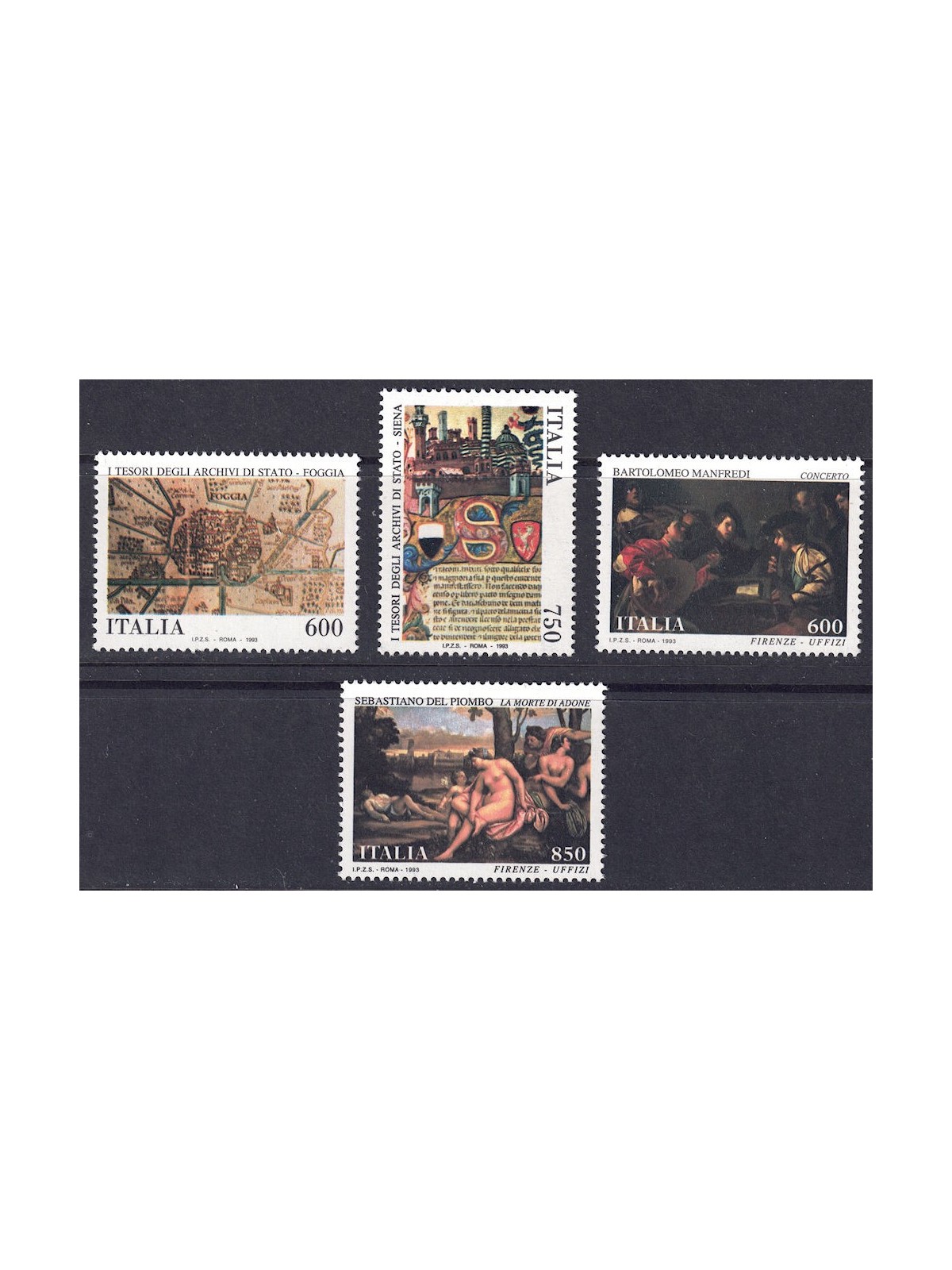 ITALY 1993 Archives and Museums 4v MNH**