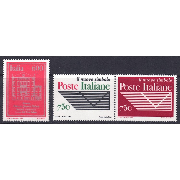 ITALY 1994 Italian Post Office 3v MNH**