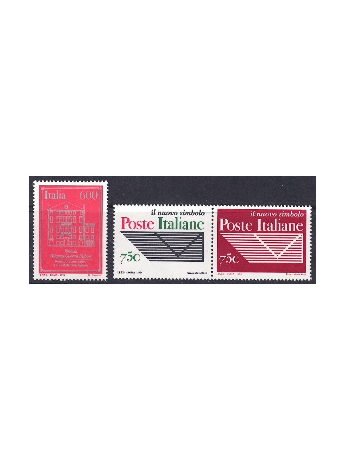 ITALY 1994 Italian Post Office 3v MNH**