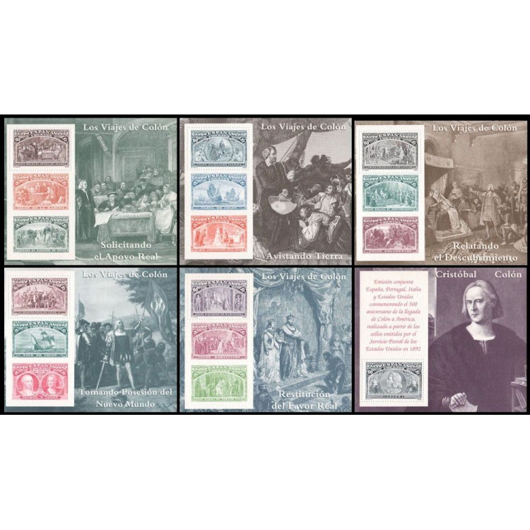 SPAIN 1992 The Voyages of Columbus 6 s/s MNH**