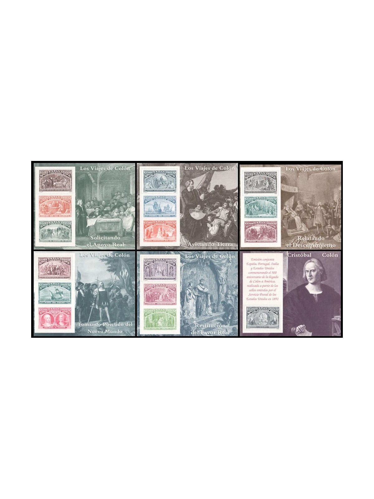 SPAIN 1992 The Voyages of Columbus 6 s/s MNH**