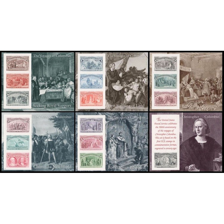USA 1992 I Viaggi di Colombo 6 BF MNH**