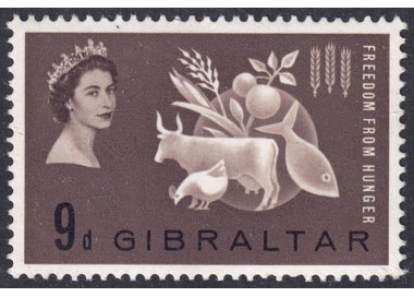 GIBRALTAR 1963 Campaign Against Hunger MNH**