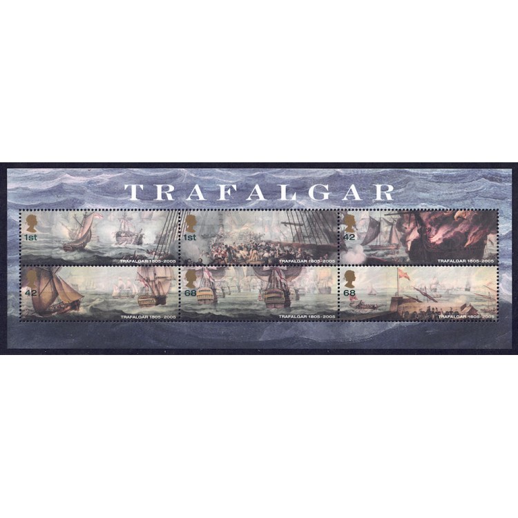 GRAN BRETAGNA 2005 Battaglia di Trafalgar BF MNH**