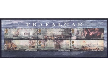 GRAN BRETAGNA 2005 Battaglia di Trafalgar BF MNH**