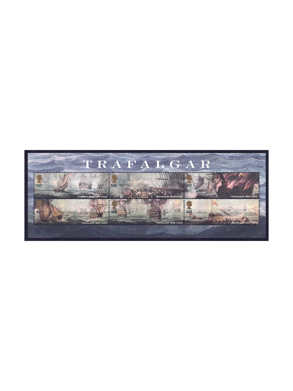 GRAN BRETAGNA 2005 Battaglia di Trafalgar BF MNH**