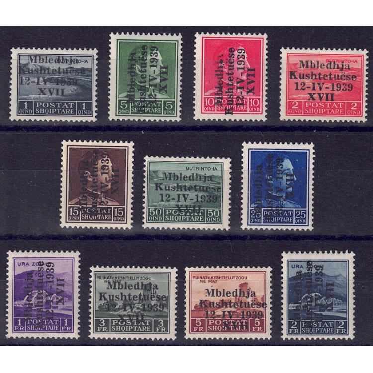 ALBANIA (ITALIAN WEST) 1939 Constituent Assembly 11v MNH**