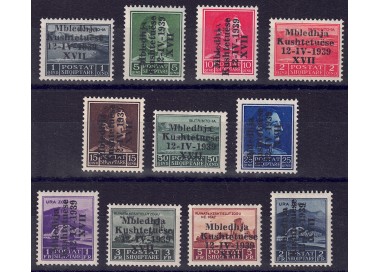 ALBANIA (OCC. ITALIANA) 1939 Assemblea Costituente 11v MNH**