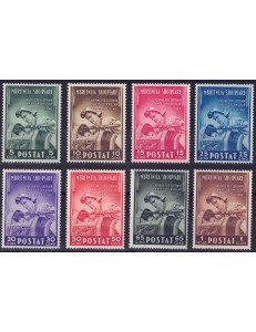 ALBANIA (ITALIAN OCCUPATION) 1943 Anti-tuberculosis works 8v MNH**