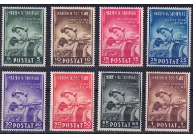 ALBANIA (ITALIAN OCCUPATION) 1943 Anti-tuberculosis works 8v MNH**