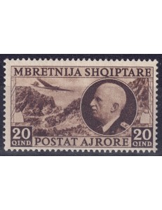 ALBANIA (OCC. ITALIANA) 1939 Effigie e paesaggio, posta aerea MNH**