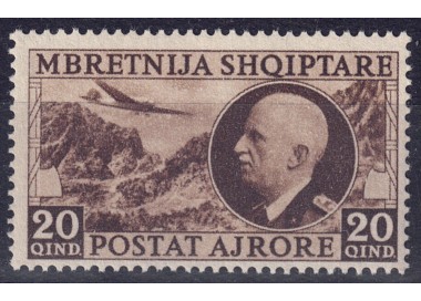 ALBANIA (OCC. ITALIANA) 1939 Effigie e paesaggio, posta aerea MNH**