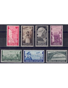 ALBANIA (ITALIAN WEST) 1940 Airmail 7v MNH**