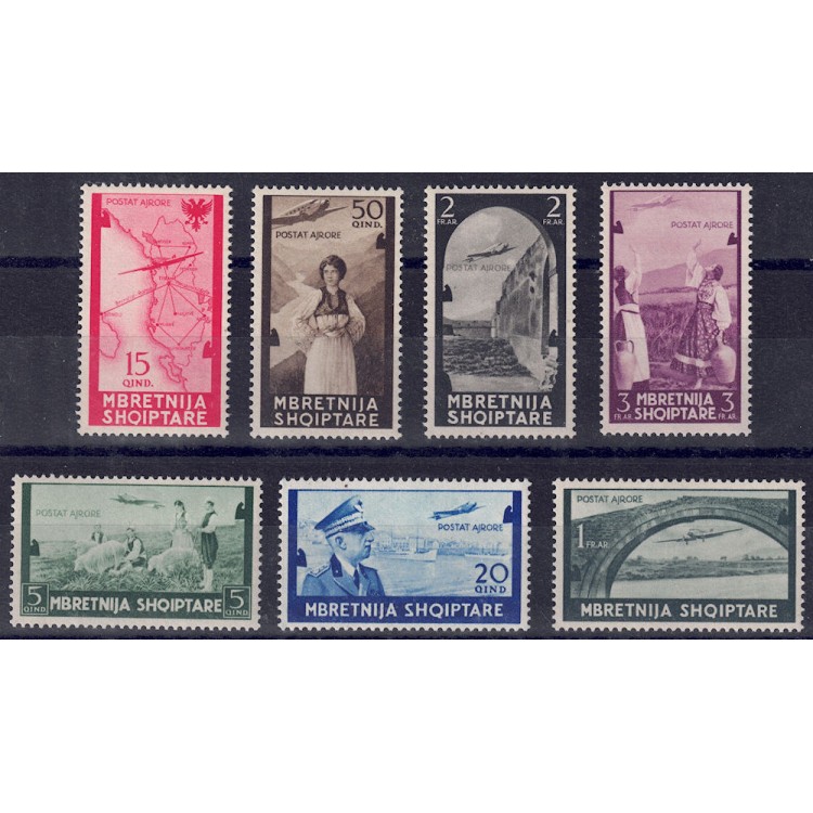 ALBANIA (ITALIAN WEST) 1940 Airmail 7v MNH**