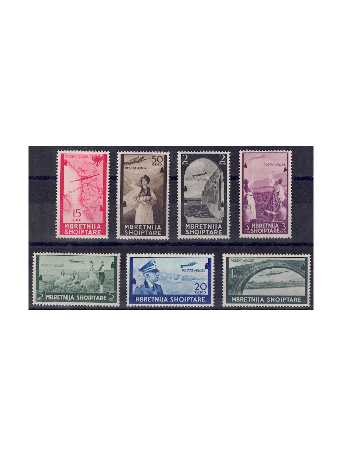 ALBANIA (OCC. ITALIANA) 1940 Posta aerea 7v MNH**