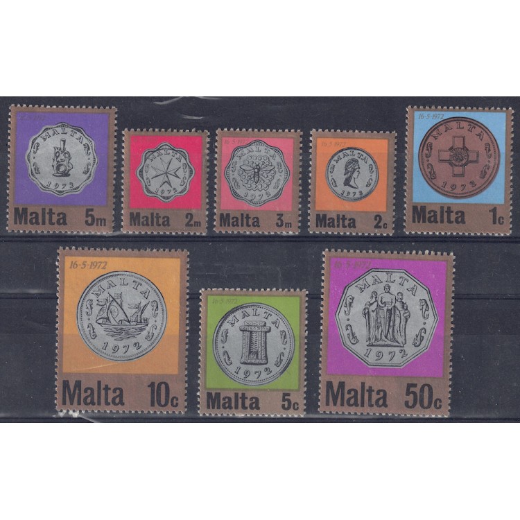MALTA 1972 Decimal System (Coins) 8v MNH**