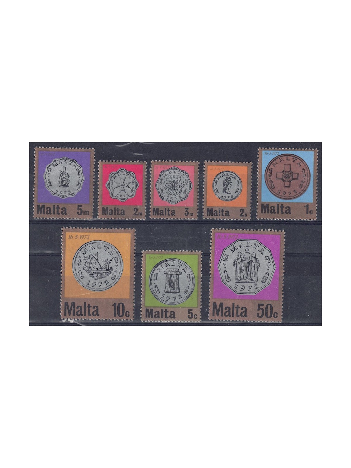 MALTA 1972 Decimal System (Coins) 8v MNH**