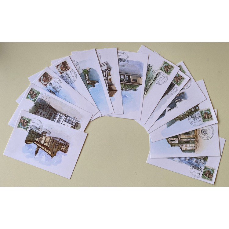 ITALY 1984/85 Collection of 13 postcards for philatelic offices