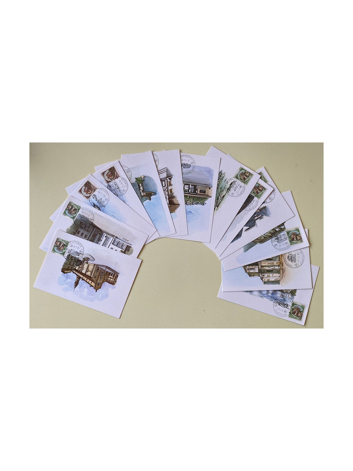 ITALY 1984/85 Collection of 13 postcards for philatelic offices