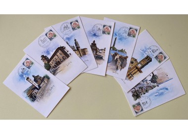 ITALIA 1986 Collezione di 7 cartoline per gli sportelli filatelici