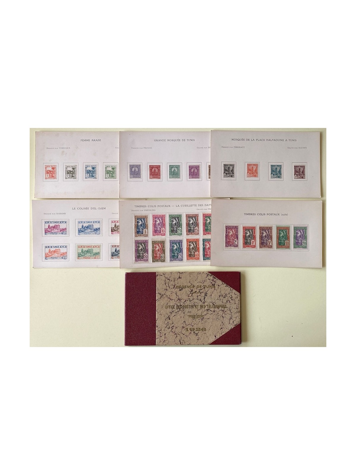 TUNISIA 1926 Official booklet containing 6 sheets with the issues of the year
